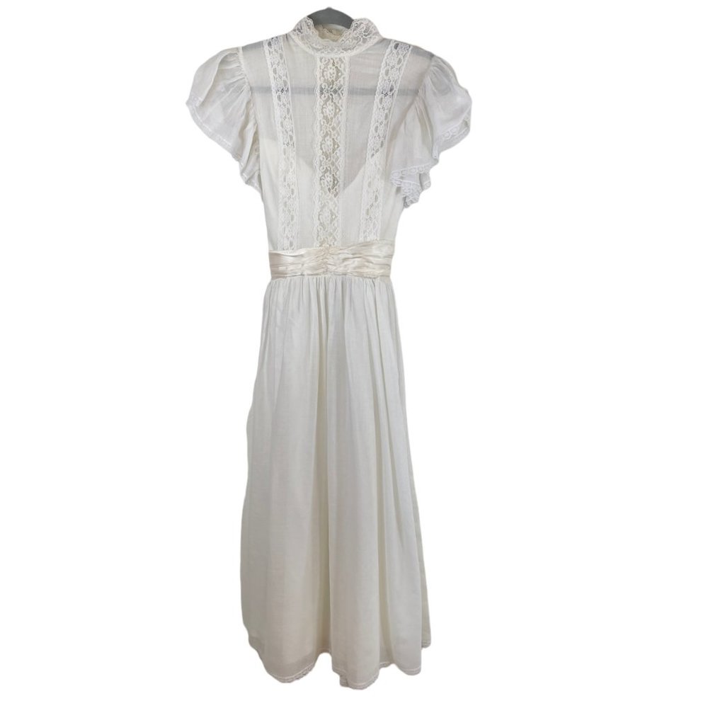 Vintage Gunne Sax by Jessica Mcclintock Lace Wedding/Prom Dress Off White Size 9